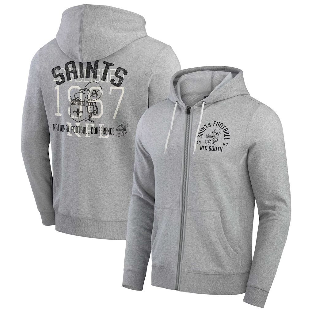 Men 2026 Nike NFL New Orleans Saints hoodie grey 07->new orleans saints->NFL Jersey